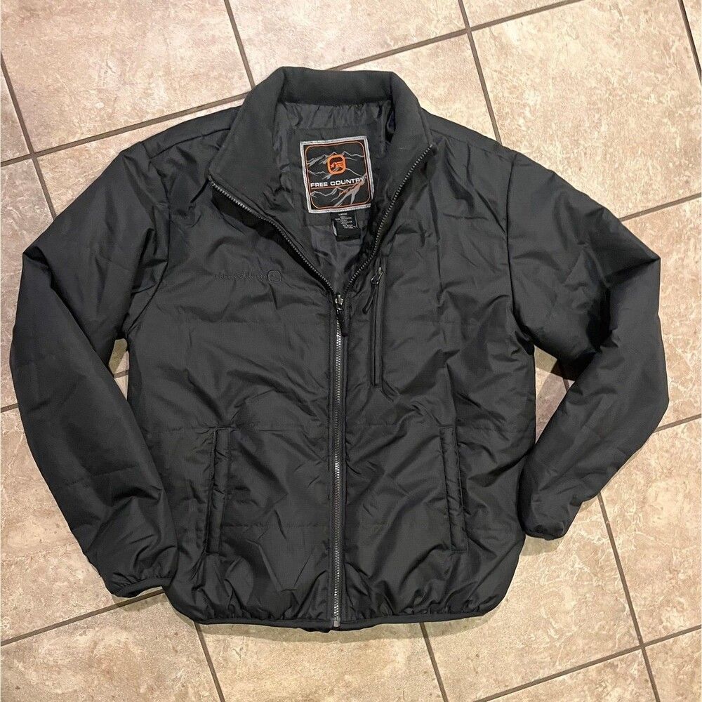 FREE COUNTRY MENS JACKET DARK GRAY/BLACK LARGE